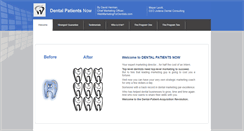 Desktop Screenshot of dentalpatientsnow.com